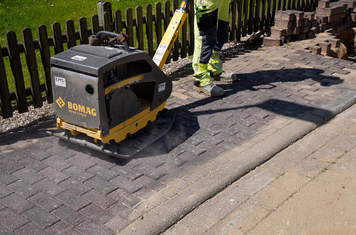 Der Rüttler kommt zum Einsatz