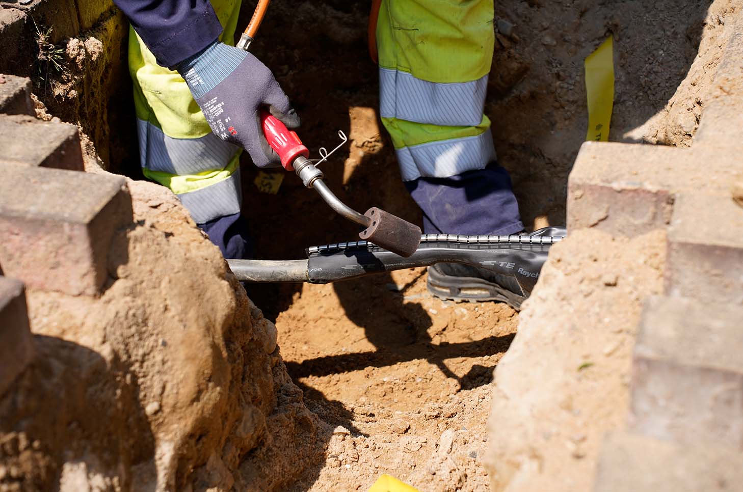 Die Leitungen werden zügig repariert