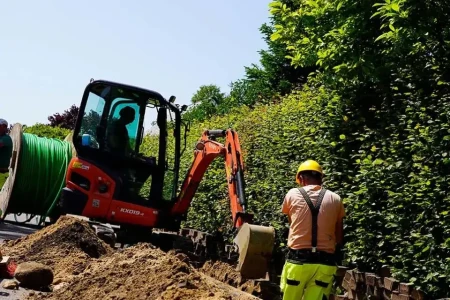 Ausbau einer Glasfasertrasse in Stapel