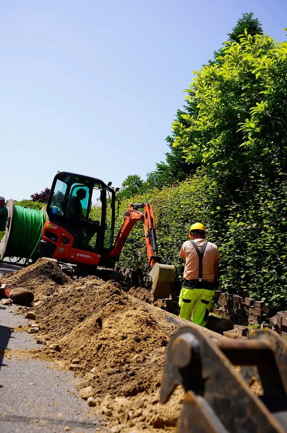 Ausbau einer Glasfasertrasse in Stapel